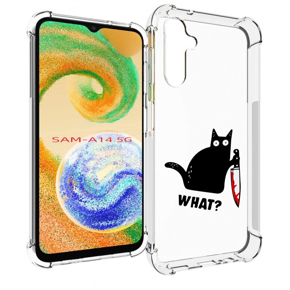 

Чехол MyPads котик-убийца для Samsung Galaxy A14 5G, Прозрачный, Tocco