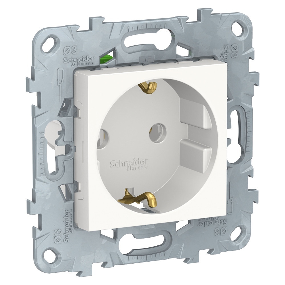 

Розетка Schneider Electric 1-постовая белая NU505618.4 4 шт, Белый, NU505618