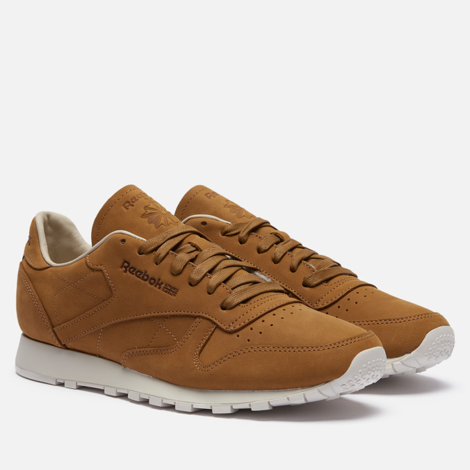 

Кроссовки Reebok Classic Leather Lux PW коричневый, размер 42 EU, Classic Leather Lux PW