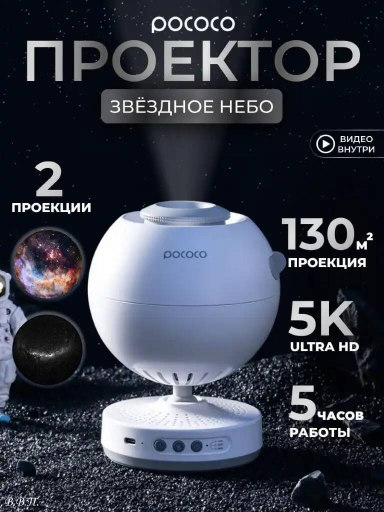 

Атмосферный и стильный проектор-ночник звёздное небо от VM