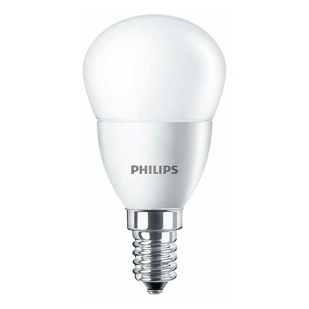 фото Лампа светодиодная philips e14 6,5 вт 4000 k шар матовая