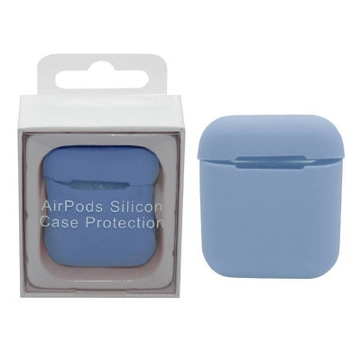 Чехол Airpods Silicon Case Protection голубой