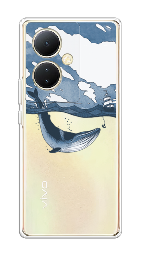 

Чехол на Vivo Y78 5G (global)/V29 Lite "Большой кит", Синий, 268850-1