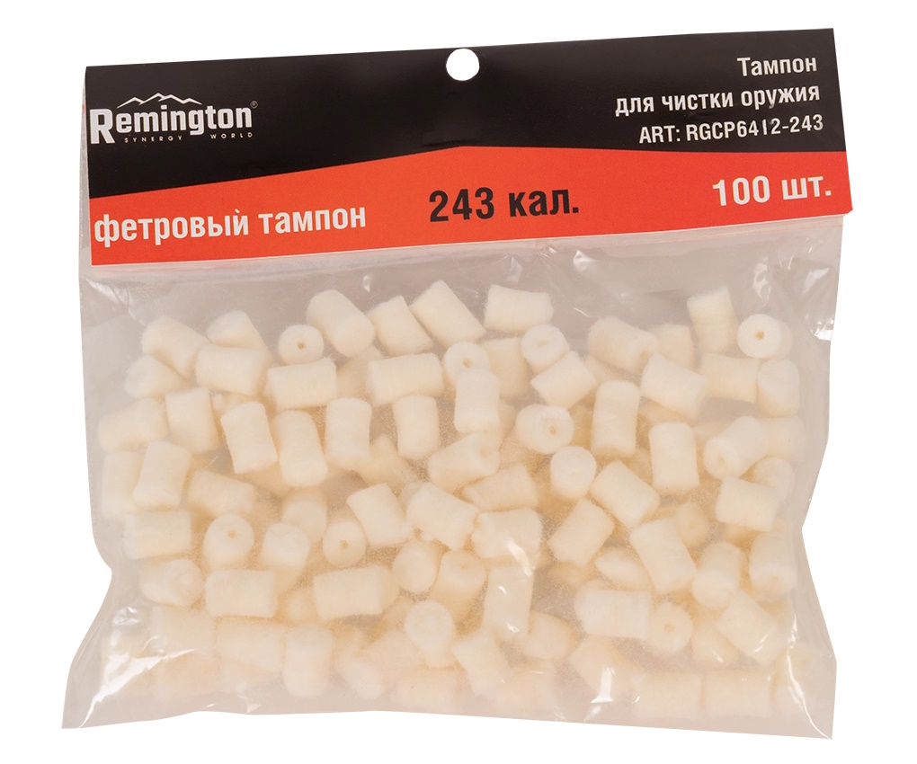 Тампон REMINGTON фетровый 243 кал 100 штук 525₽