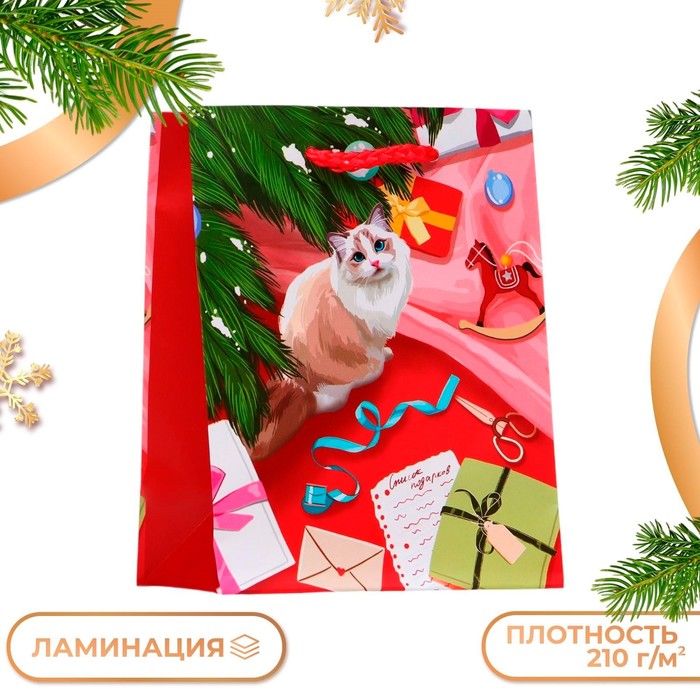 

Подарочные пакет UPAK LAND Кошечка, 11,5 х 14,5 х 6,5 см