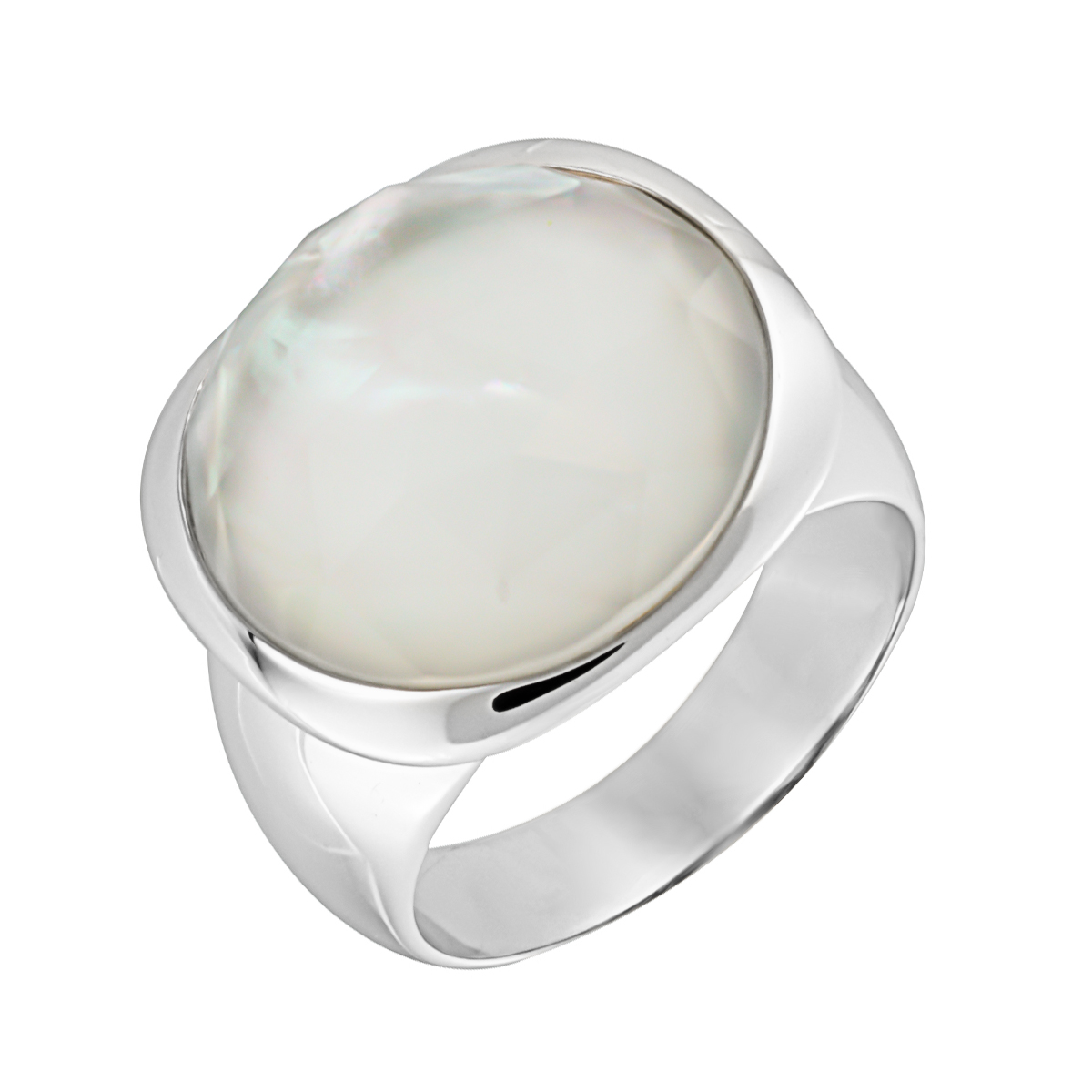 

Кольцо из серебра с перламутром и хрусталем р. 18 Balex Jewellery 1436930226, 1436930226
