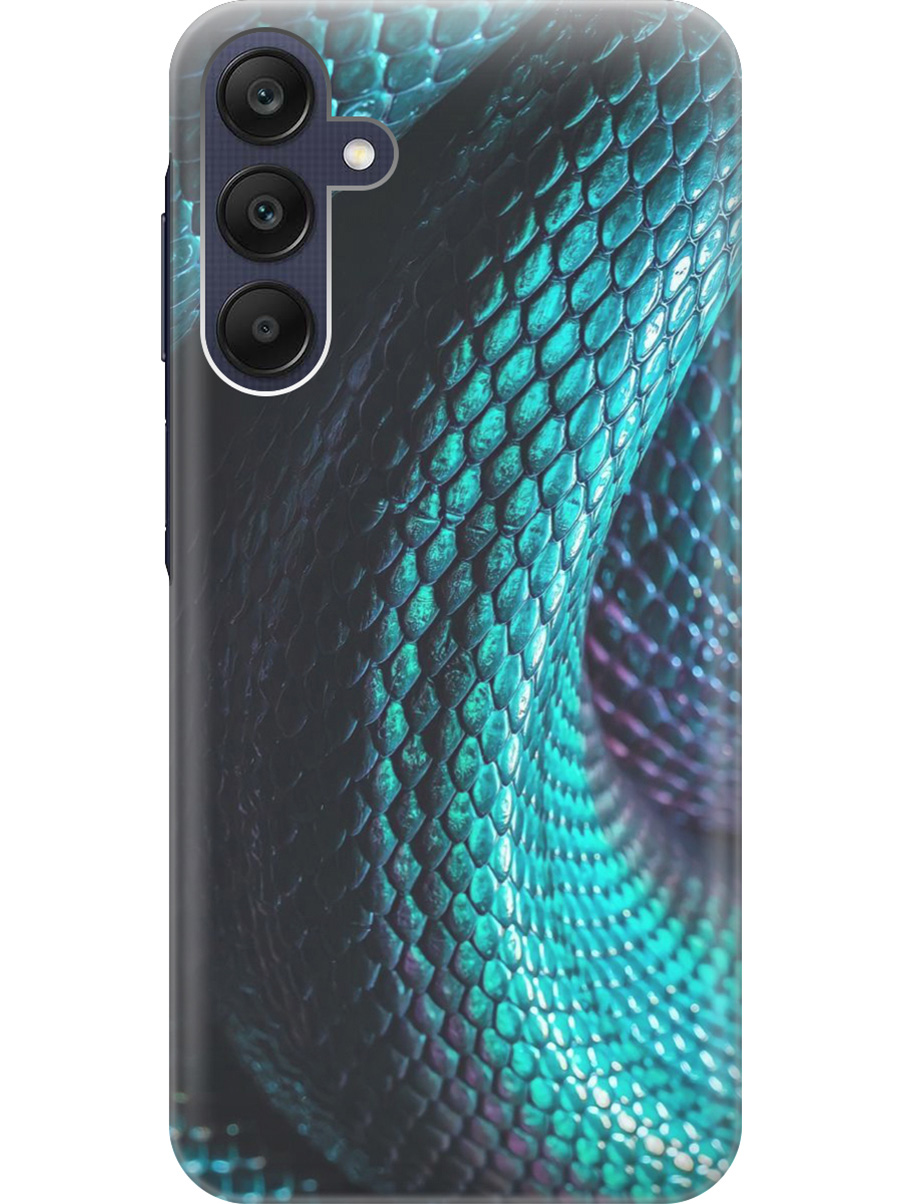 

Силиконовый чехол на Samsung Galaxy A25 с рисунком "Змеиная кожа", Зеленый;синий, 20012134