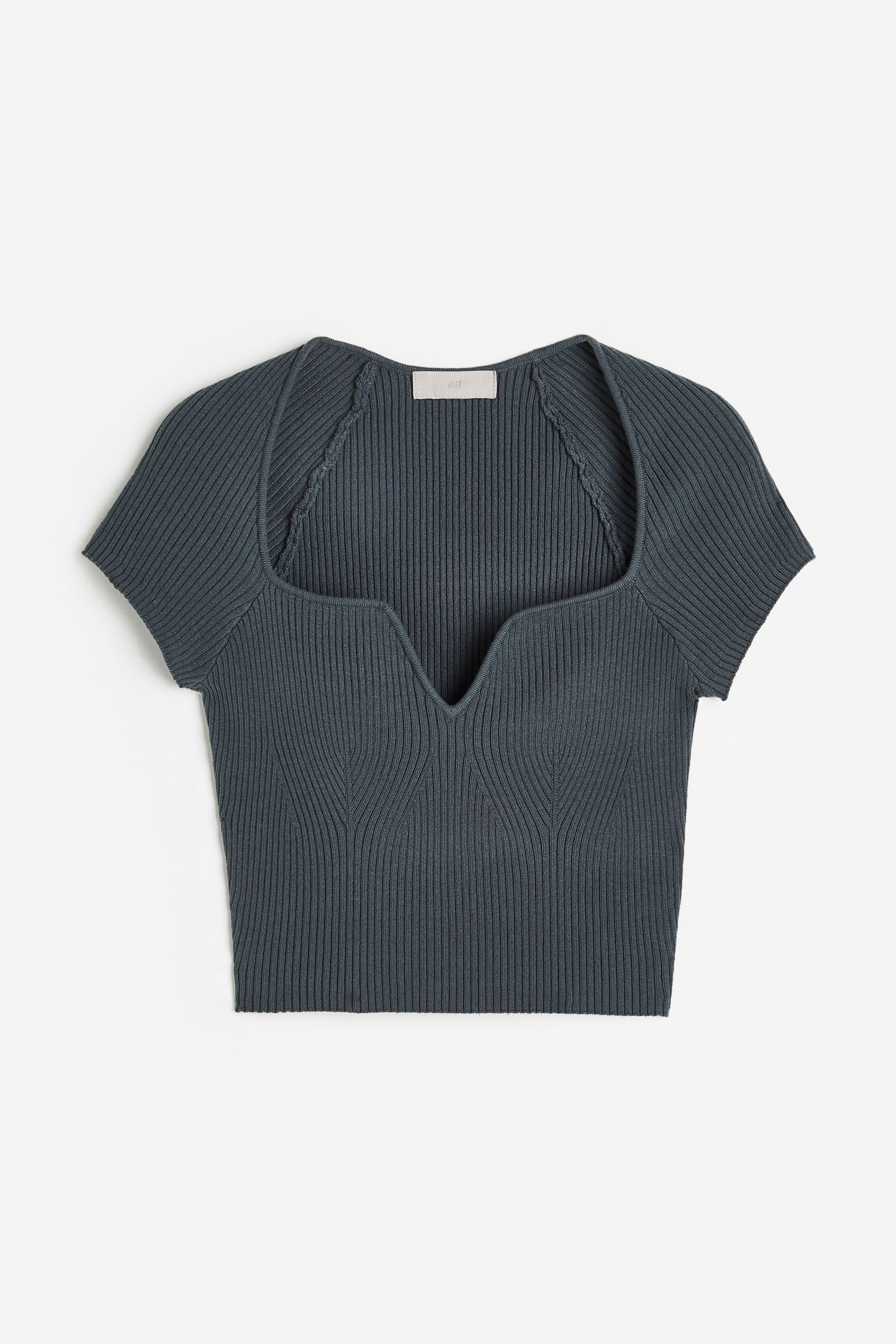 

Топ женский H&M 1156491003 серый S (доставка из-за рубежа), 1156491003