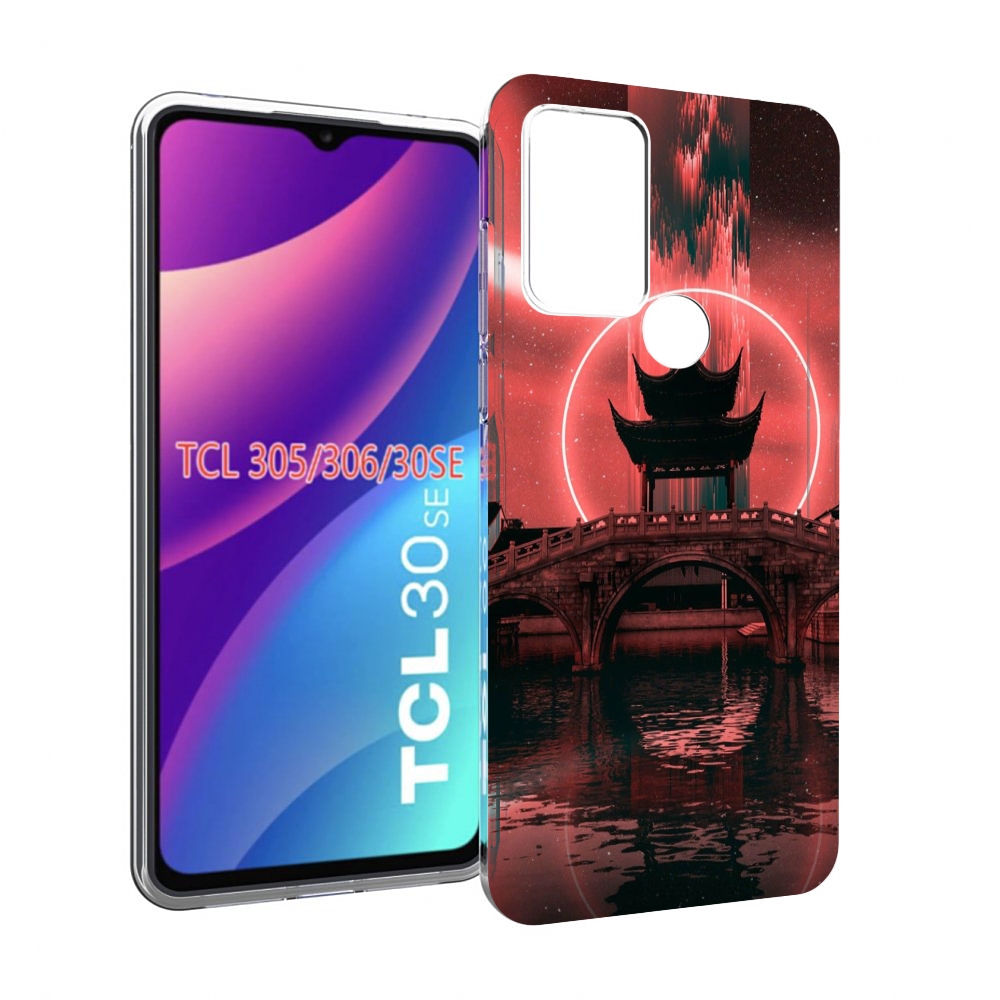 

Чехол MyPads японский мост красный фон для TCL 30SE / TCL 305 / TCL 306 / TCL 30E, Tocco