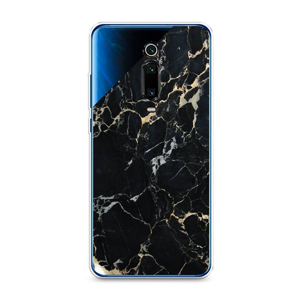 фото Силиконовый чехол "черный мрамор уголок" на xiaomi mi 9t pro awog