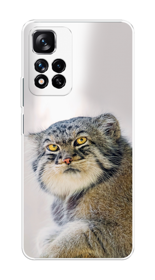

Чехол на Xiaomi Redmi Note 11 Pro Plus 5G "Кот манул 1", Серый;белый;желтый, 312150-1