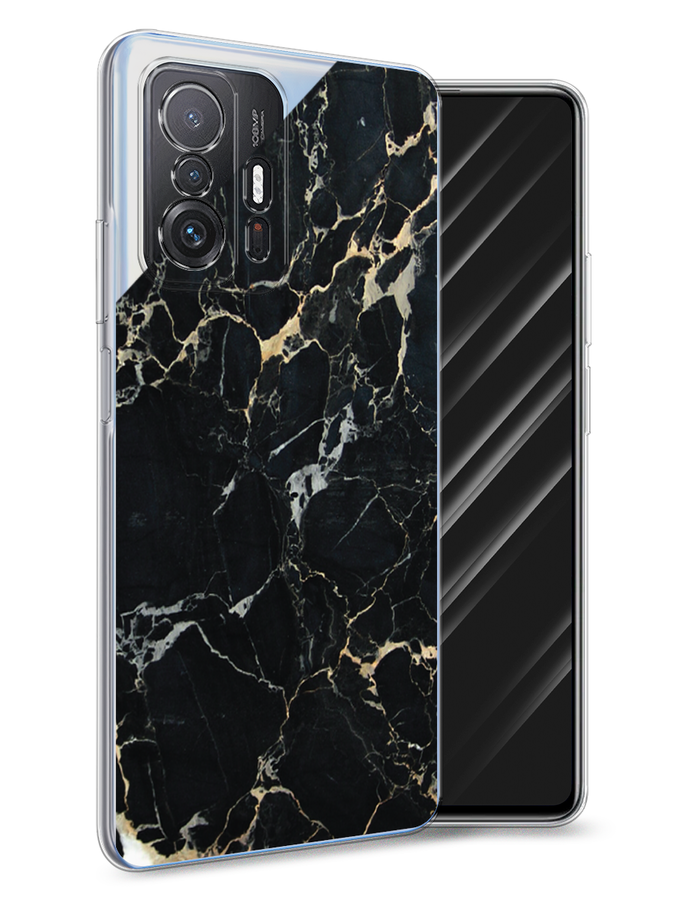 

Чехол Awog на Xiaomi Mi 11T/11T Pro "Черный мрамор уголок", Разноцветный, 313750-3