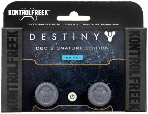 фото Накладки на стики для геймпада kontrolfreek destiny \ 3 (2 шт) серый/черный (ps4)