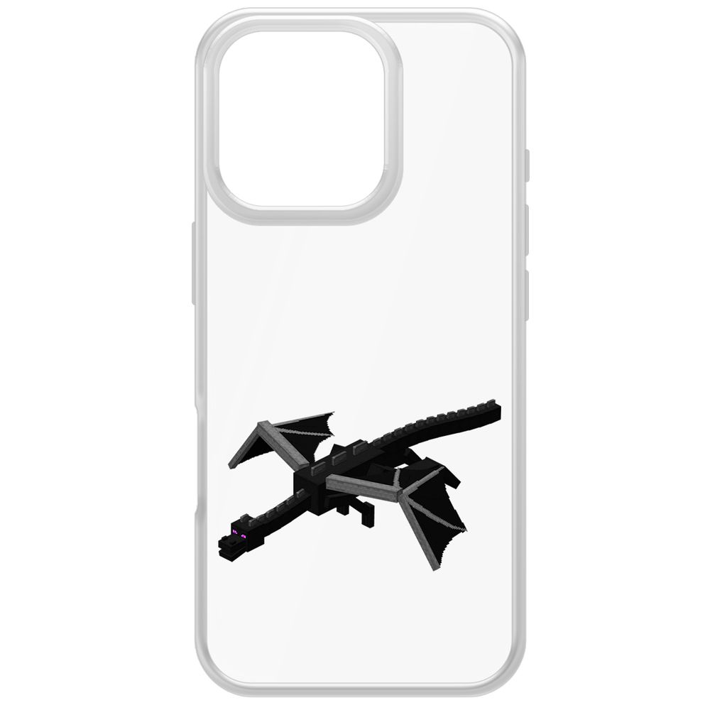 

Чехол-накладка Krutoff Clear Case Minecraft-Дракон Края для iPhone 16 Pro, Прозрачный