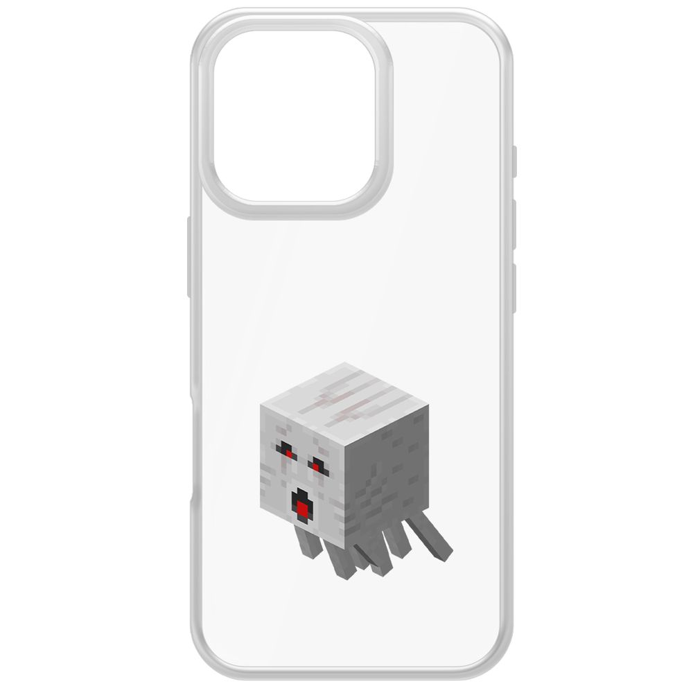 

Чехол-накладка Krutoff Clear Case Minecraft-Гаст для iPhone 16 Pro, Прозрачный