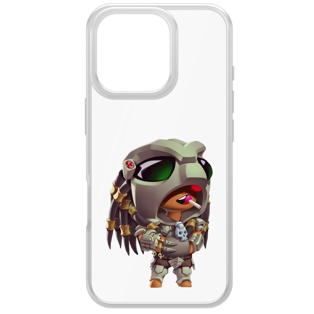 

Чехол-накладка Krutoff Clear Case Brawl Stars-Леон Хищник для iPhone 16 Pro, Прозрачный