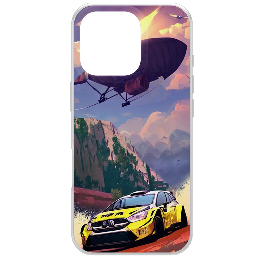 

Чехол-накладка Krutoff Clear Case Гонка для iPhone 16 Pro, Прозрачный