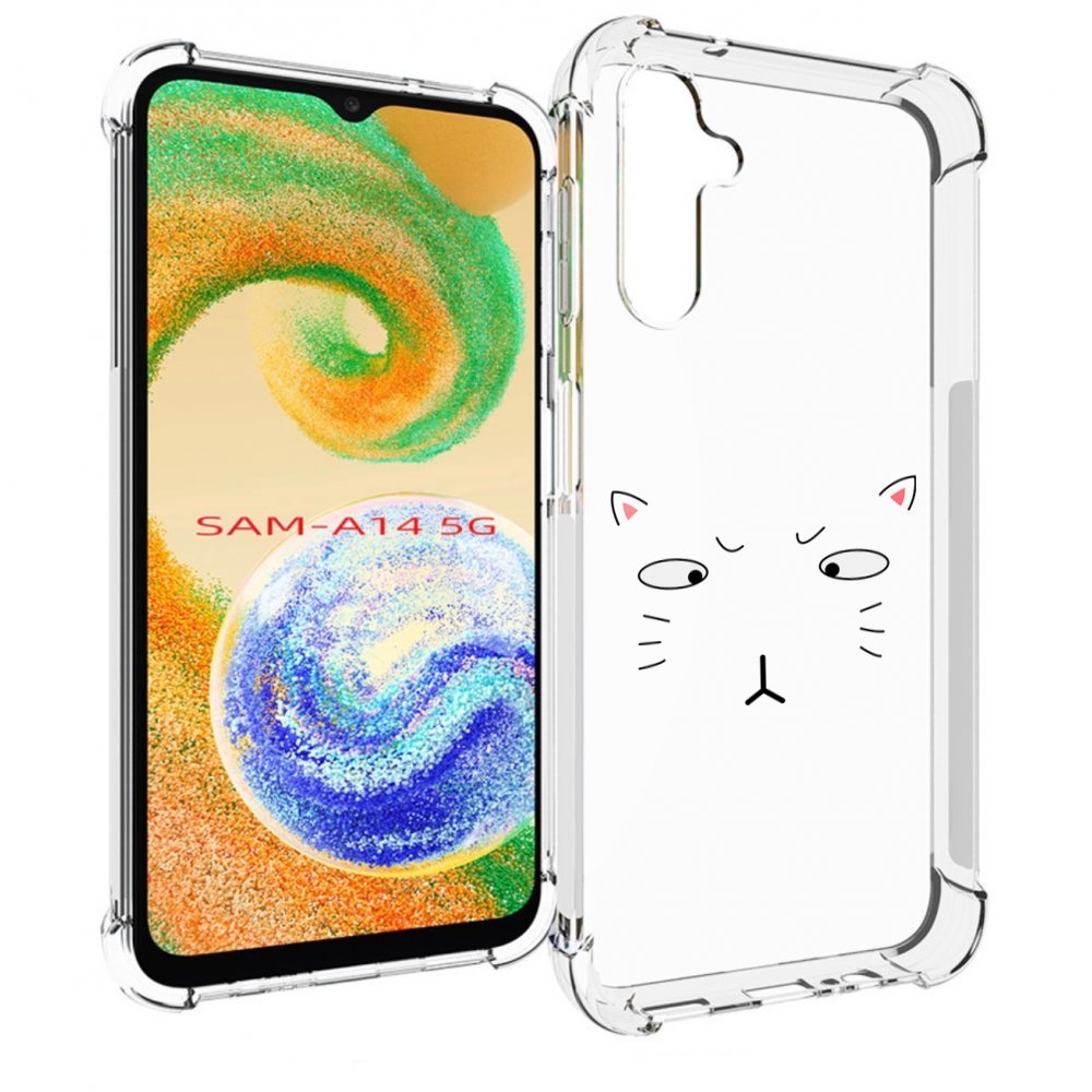 Чехол MyPads кот-части-лица для Samsung Galaxy A14 5G