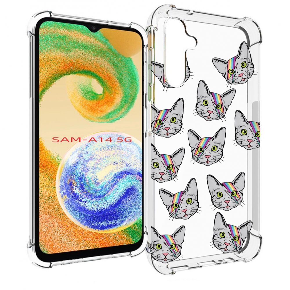 

Чехол MyPads кот-с-молнией-на-лбу для Samsung Galaxy A14 5G, Прозрачный, Tocco