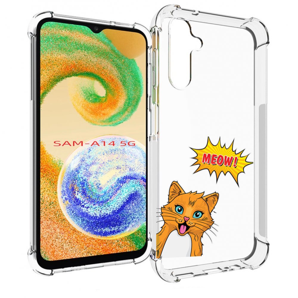 

Чехол MyPads кот-мяу детский для Samsung Galaxy A14 5G, Прозрачный, Tocco