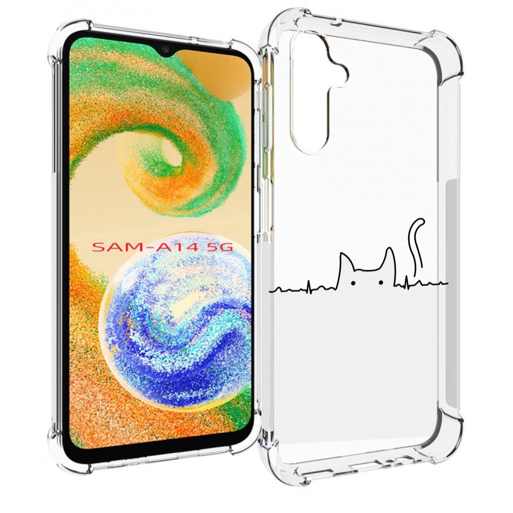 

Чехол MyPads кот-музыкальный для Samsung Galaxy A14 5G, Прозрачный, Tocco