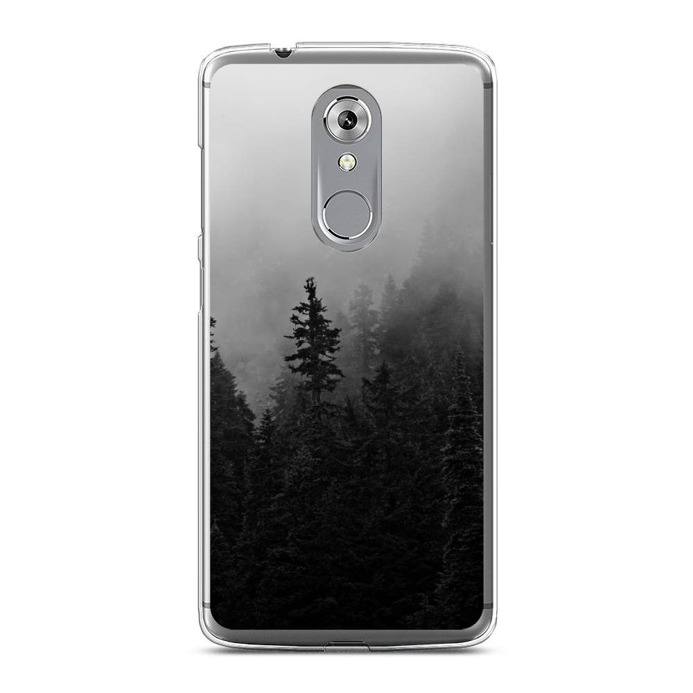 

Чехол на ZTE Axon 7 "Туманный лес", Серый;черный, 131450-2