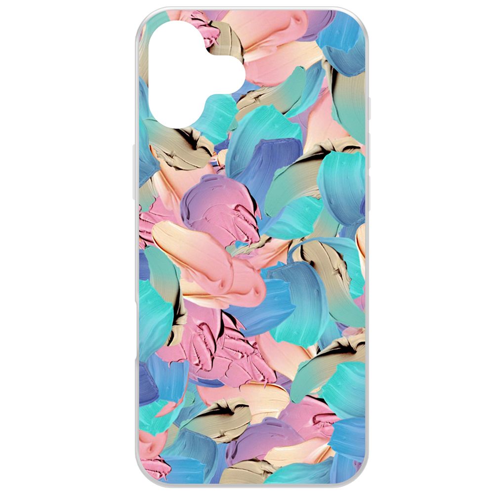 

Чехол-накладка Krutoff Clear Case Абстракт краска для iPhone 16 Plus, Прозрачный