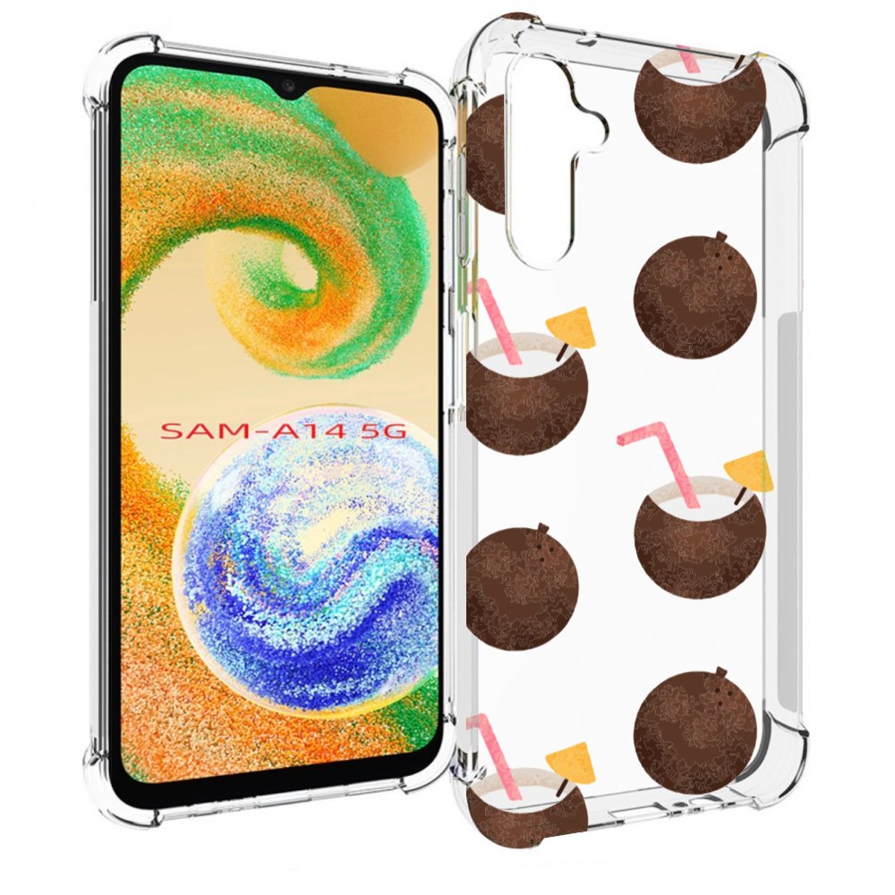 

Чехол MyPads кокосики для Samsung Galaxy A14 5G, Прозрачный, Tocco