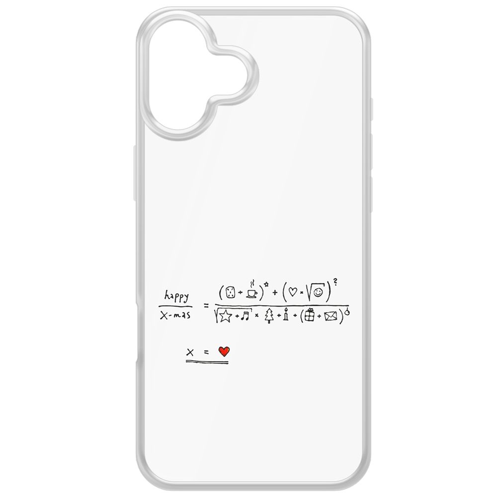 

Чехол-накладка Krutoff Clear Case Праздничная формула для iPhone 16 Plus, Прозрачный