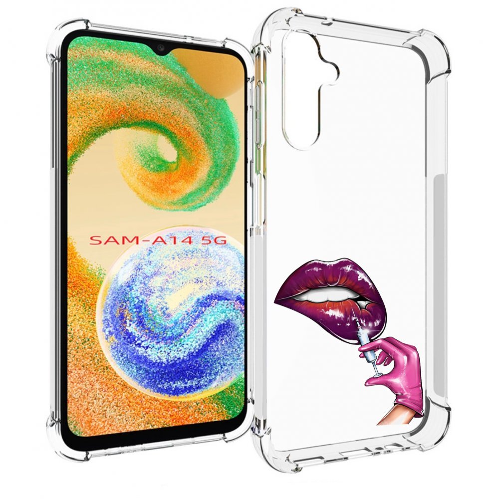 

Чехол MyPads качаем-губы для Samsung Galaxy A14 5G, Прозрачный, Tocco