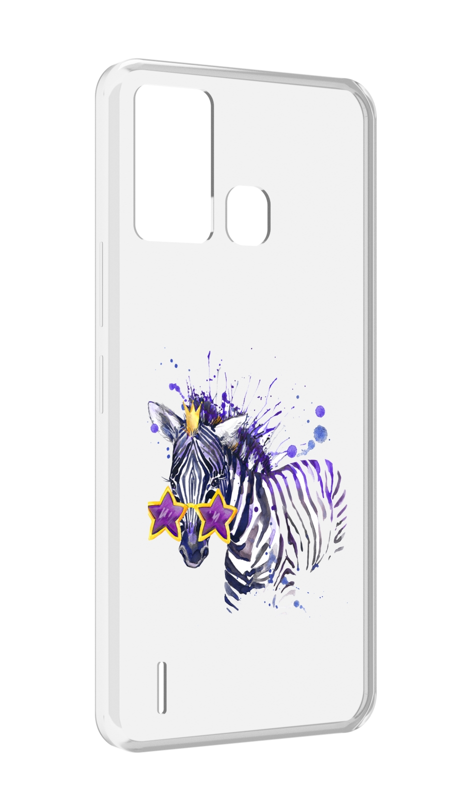 

Чехол MyPads акварельная зебра для ITEL S16 / ITEL Vision 1 Pro, Прозрачный, Tocco
