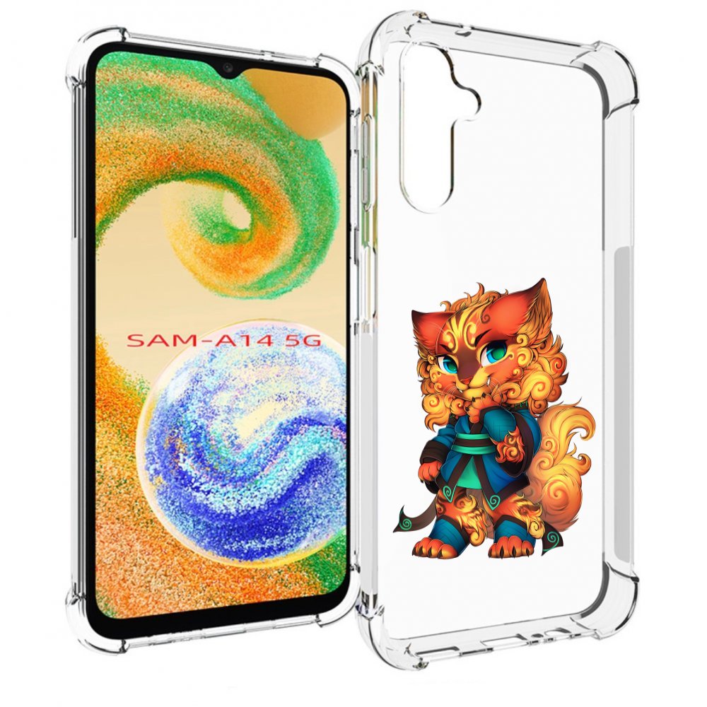 

Чехол MyPads золотой-кот для Samsung Galaxy A14 5G, Прозрачный, Tocco