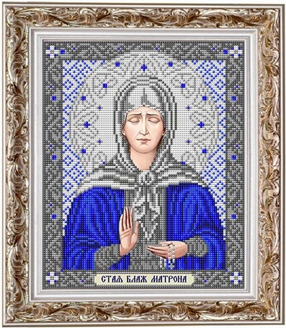 

Славяночка (Россия) Святая Блаженная Матрона в серебре ИС-4055, 20x25 см от