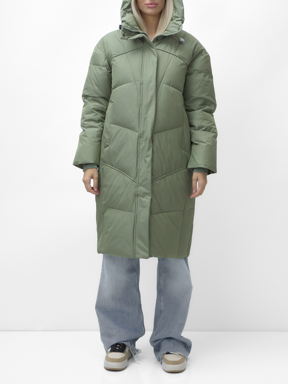 

Пальто женское NoBrand AD9616 зеленое S, Зеленый, AD9616