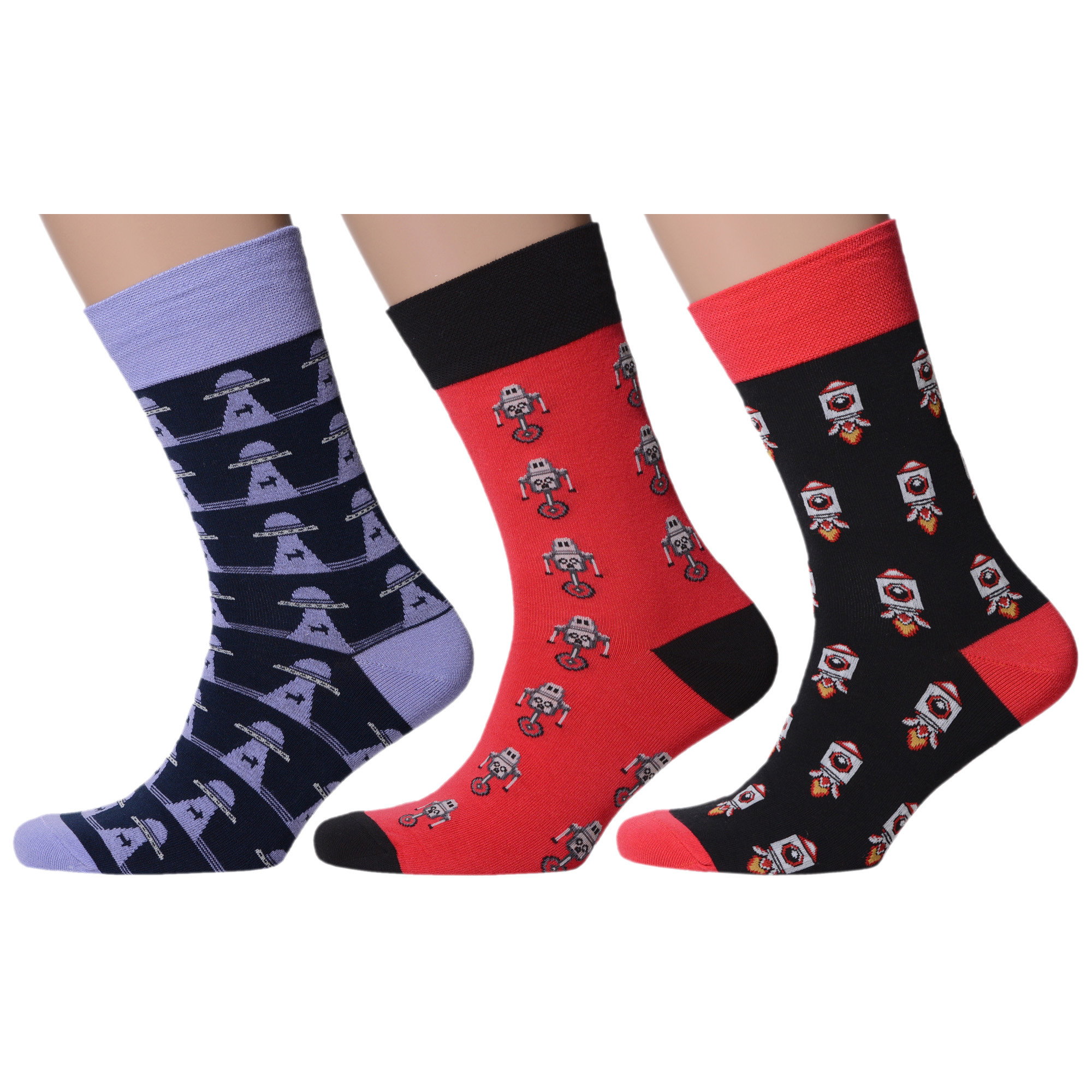 

Комплект носков мужских MoscowSocksClub msk3-М25 разноцветных 25, msk3-М25