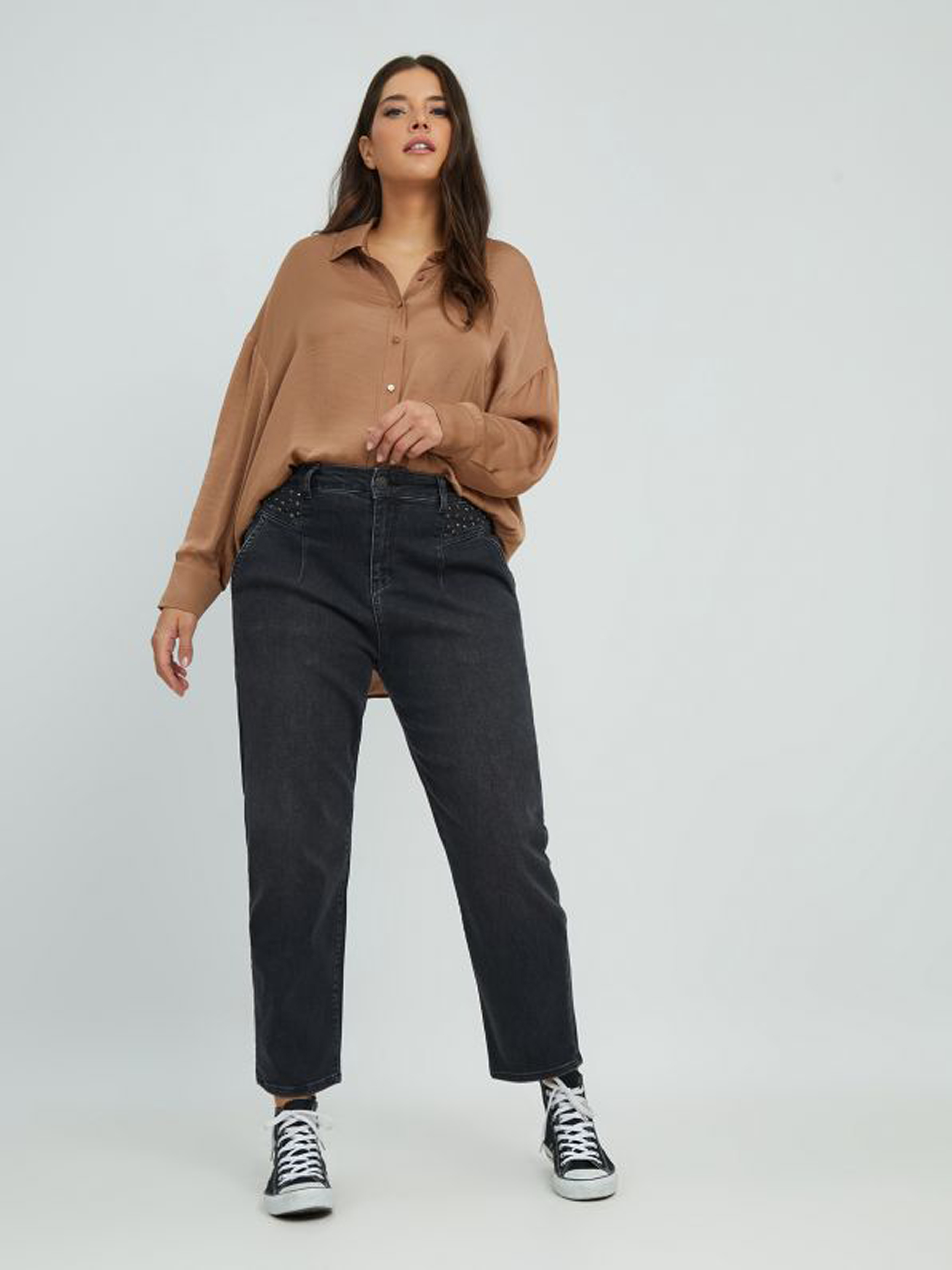 фото Рубашка женская mat fashion 7801.304306 бежевая one size