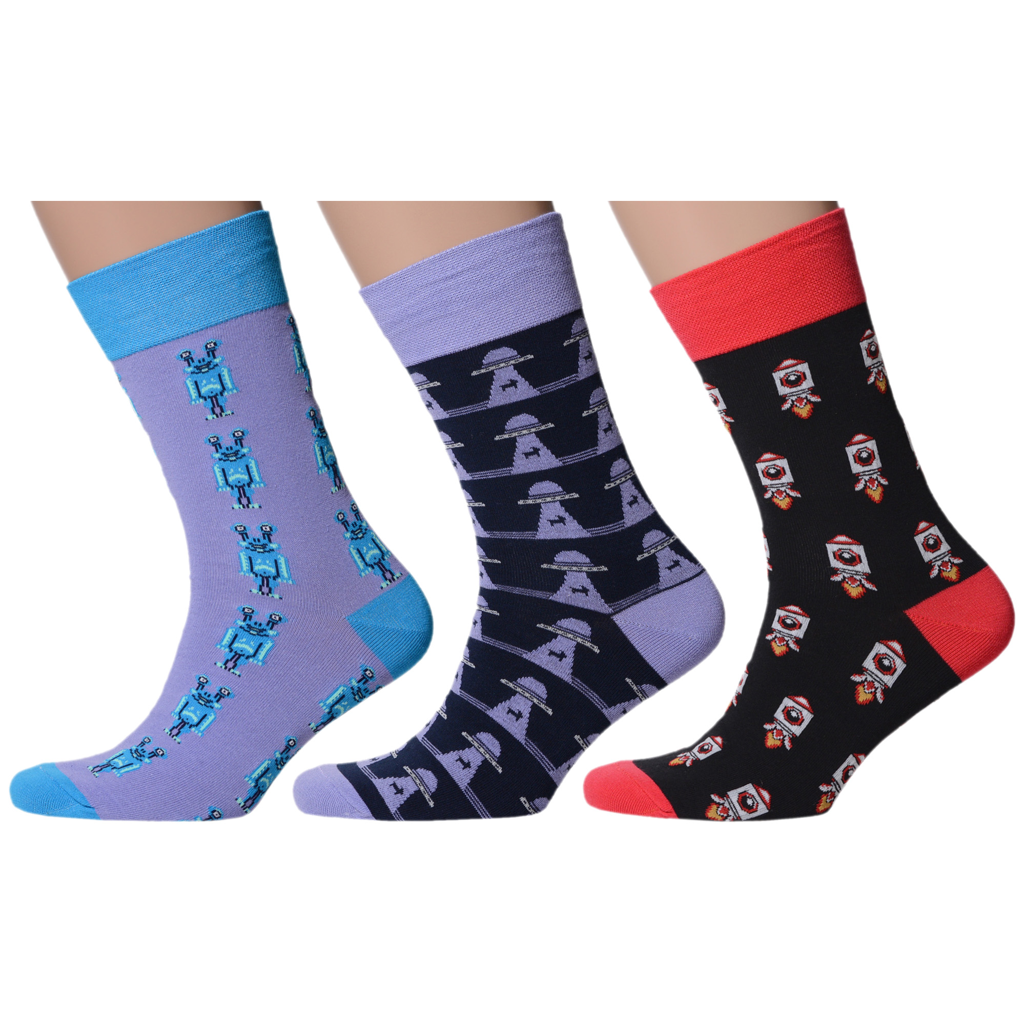 

Комплект носков мужских MoscowSocksClub msk3-М25 разноцветных 25, msk3-М25