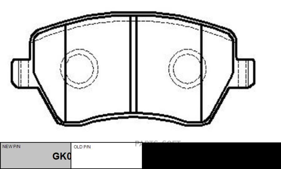 

Колодки тормозные Lada Largus , Vesta; Renault Duster, Logan 08-; Nissan Almera CTR CKN126