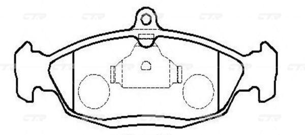 

Колодки передние DAEWOO OP VecA 1.4-1.8 92-95 AstF B невент CTR GK0272 1шт CTR 'GK0272