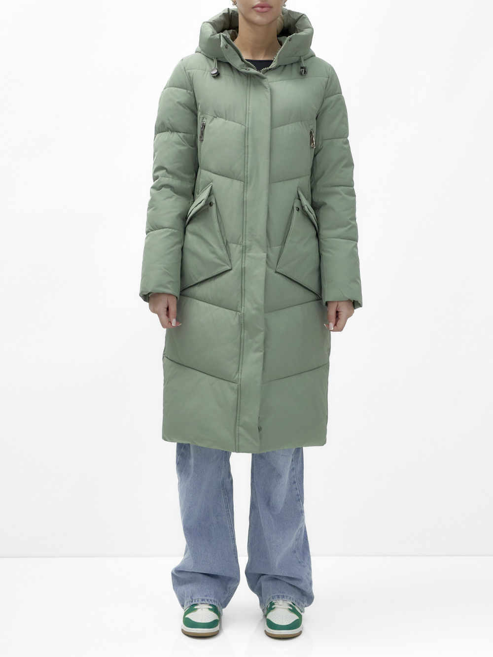 

Пальто женское NoBrand AD9639 зеленое S, Зеленый, AD9639