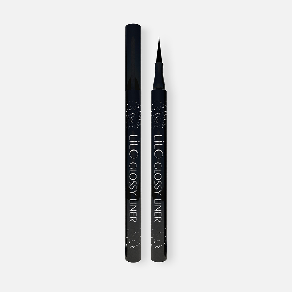 Подводка-фломастер для глаз LiLo Glossy Liner чёрная, 1 г