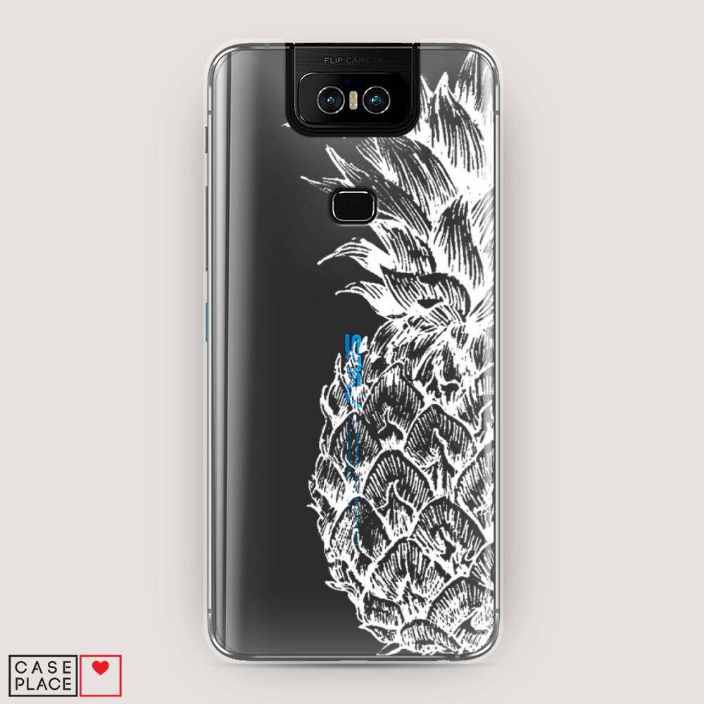 фото Чехол awog "ананас графика белая" для asus zenfone 6 zs630kl