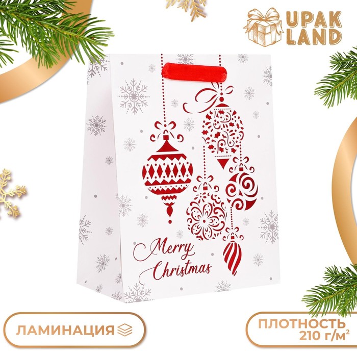 Подарочные пакет UPAK LAND ламинированный, Украшения,18 х 23 х 10 см 600021767159