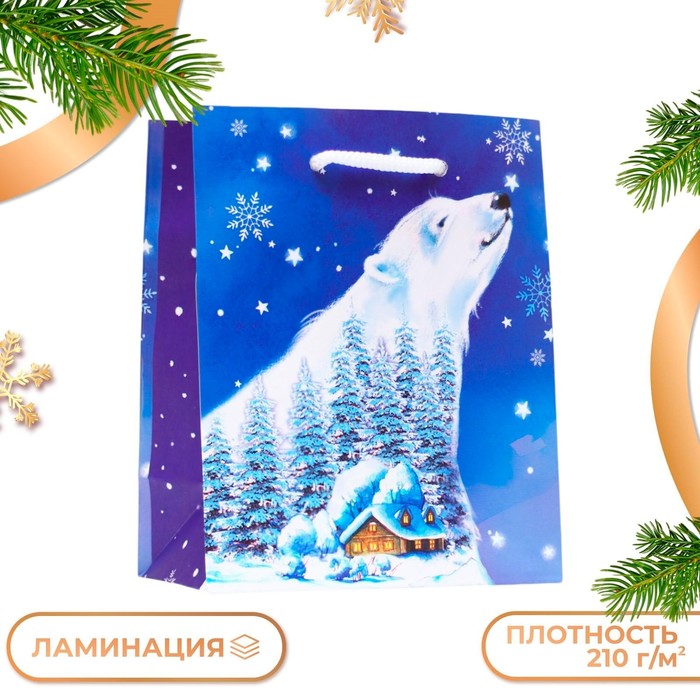 

Подарочные пакет UPAK LAND Полярный мишка, 11,5 х 14,5 х 6,5 см