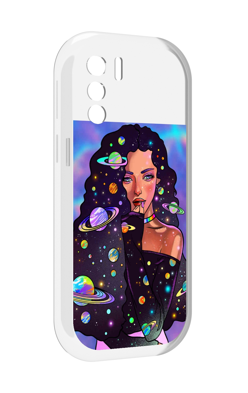 

Чехол MyPads девушка-с-планетами-в-волосах женский для UleFone Note 13P, Прозрачный, Tocco