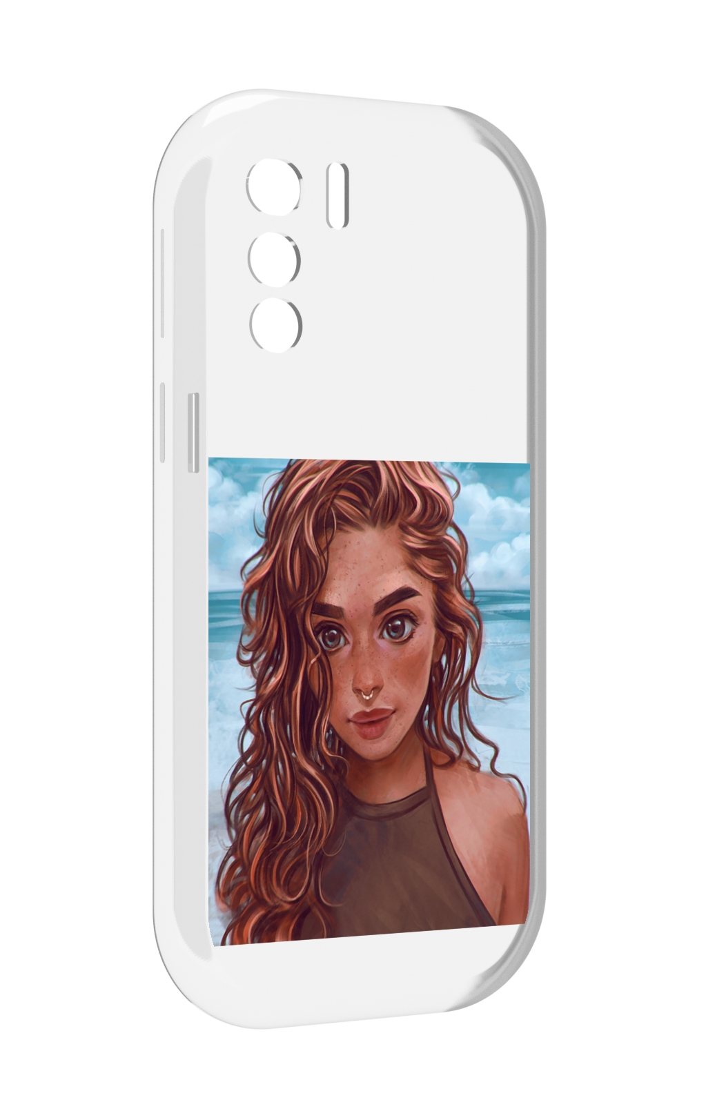 Чехол MyPads девушка-с-пирсингом-на-море женский для UleFone Note 13P