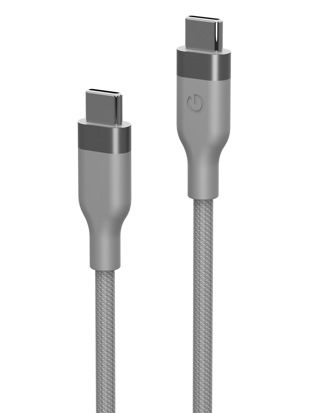 Кабель EnergEA USB-C to USB-C 100W/480 Mbps/5A 1.5м с магнитной оплеткой, серый