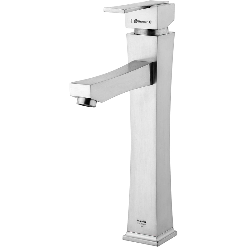 

Смеситель для раковины Shouder Impro 0220305 высокий, Серый