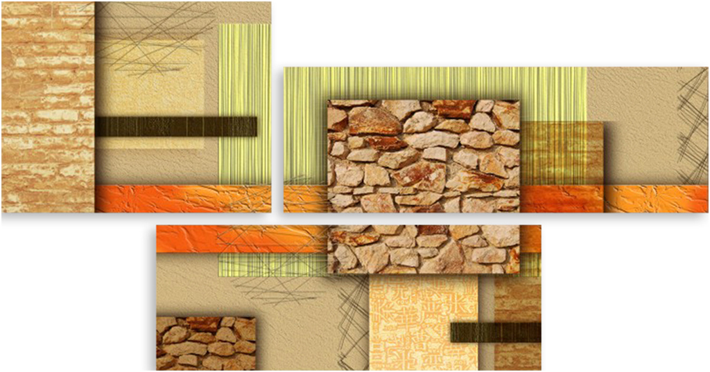 

Картина модульная на холсте Модулка Стены 150x80 см, 5013