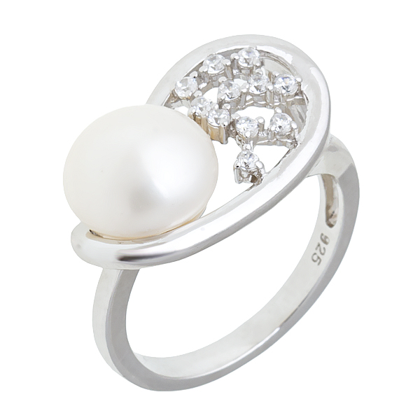 

Кольцо из серебра р. 18,5 Balex Jewellery 1433930266, жемчуг культивированный\фианит, 1433930266